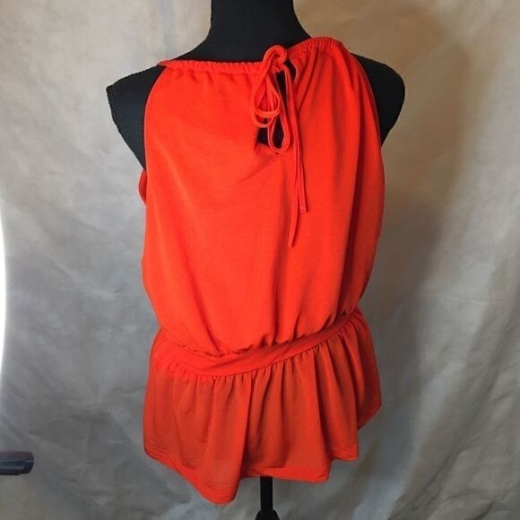 Worthington orange dressy tank top size M easycare - Picture 2 of 8